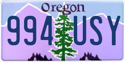 OR license plate 994USY