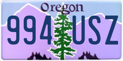 OR license plate 994USZ