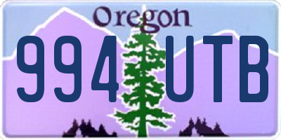 OR license plate 994UTB