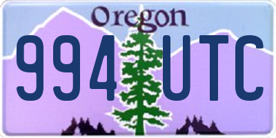 OR license plate 994UTC
