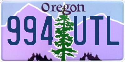 OR license plate 994UTL