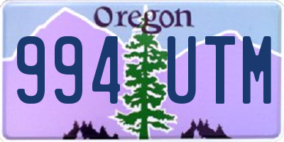 OR license plate 994UTM