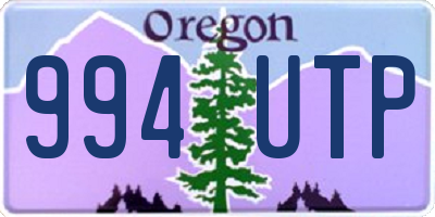 OR license plate 994UTP
