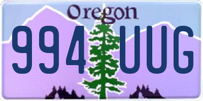 OR license plate 994UUG