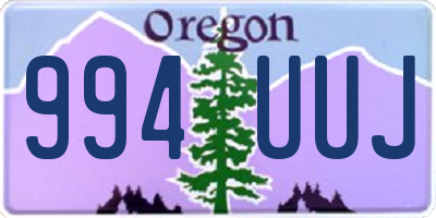 OR license plate 994UUJ