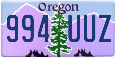 OR license plate 994UUZ