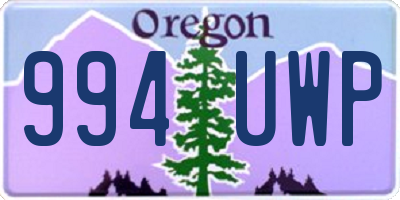 OR license plate 994UWP