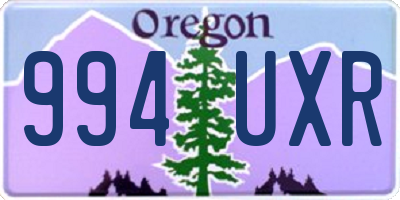 OR license plate 994UXR