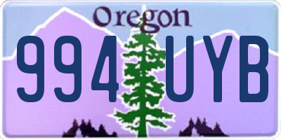 OR license plate 994UYB
