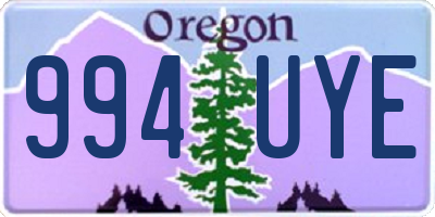 OR license plate 994UYE