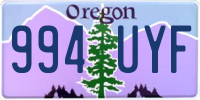 OR license plate 994UYF