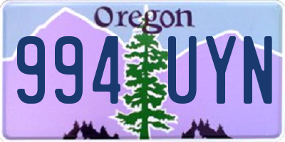 OR license plate 994UYN