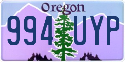 OR license plate 994UYP