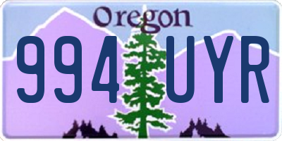 OR license plate 994UYR