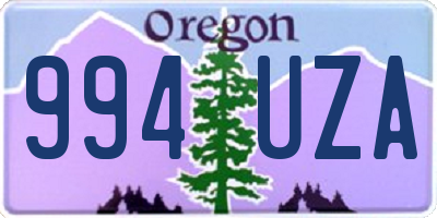 OR license plate 994UZA