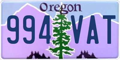 OR license plate 994VAT