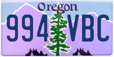 OR license plate 994VBC