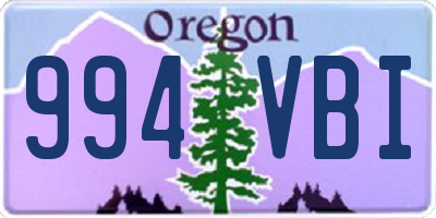 OR license plate 994VBI