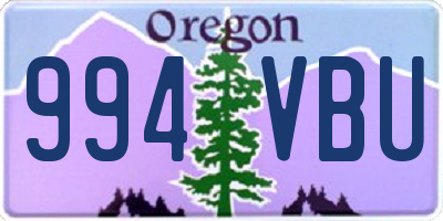 OR license plate 994VBU