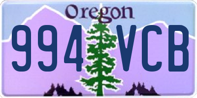 OR license plate 994VCB
