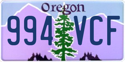 OR license plate 994VCF