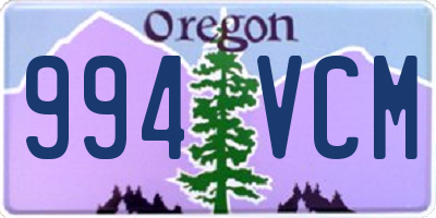 OR license plate 994VCM