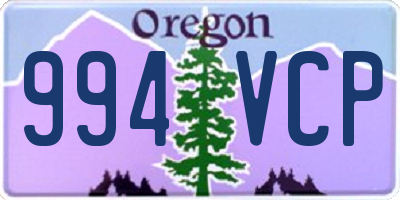 OR license plate 994VCP