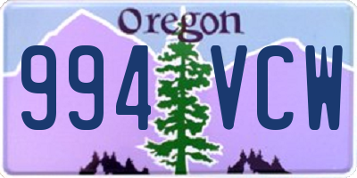 OR license plate 994VCW