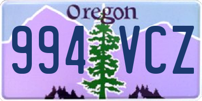 OR license plate 994VCZ
