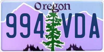 OR license plate 994VDA