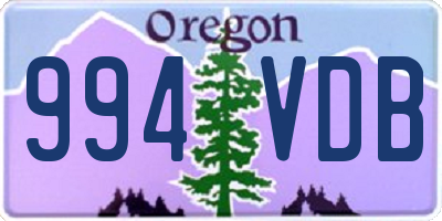 OR license plate 994VDB
