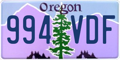 OR license plate 994VDF