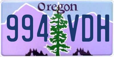OR license plate 994VDH