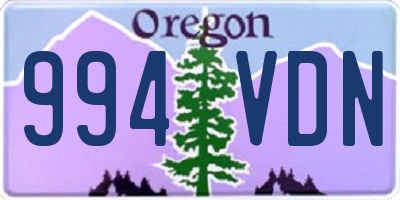 OR license plate 994VDN