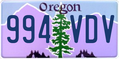 OR license plate 994VDV