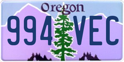 OR license plate 994VEC