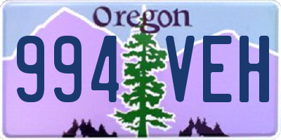 OR license plate 994VEH
