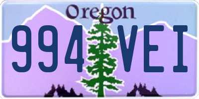 OR license plate 994VEI