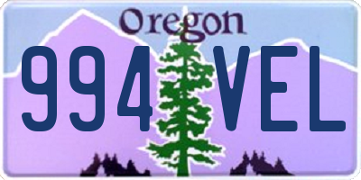 OR license plate 994VEL