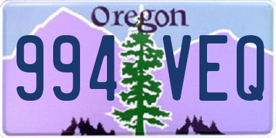 OR license plate 994VEQ
