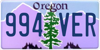 OR license plate 994VER