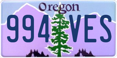 OR license plate 994VES