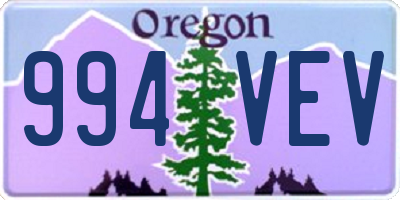 OR license plate 994VEV