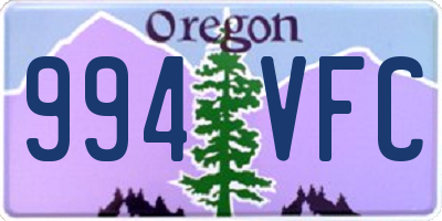 OR license plate 994VFC