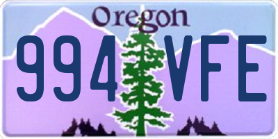OR license plate 994VFE