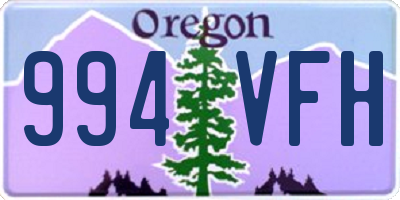OR license plate 994VFH