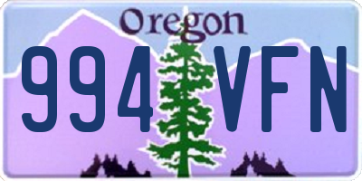 OR license plate 994VFN