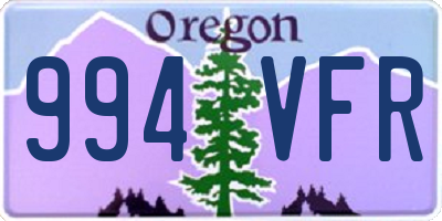 OR license plate 994VFR
