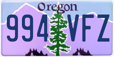 OR license plate 994VFZ
