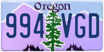 OR license plate 994VGD